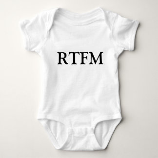 RTFM Lesen Sie das ****** Handbuch Funny Newborn T Baby Strampler