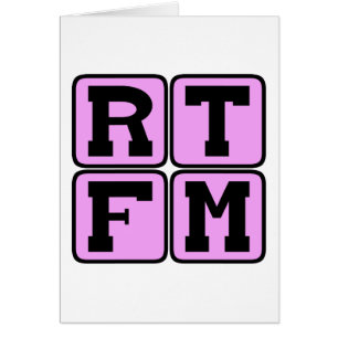 RTFM Lire Le Manuel #$%%^ Acronyme d'Argot Intern