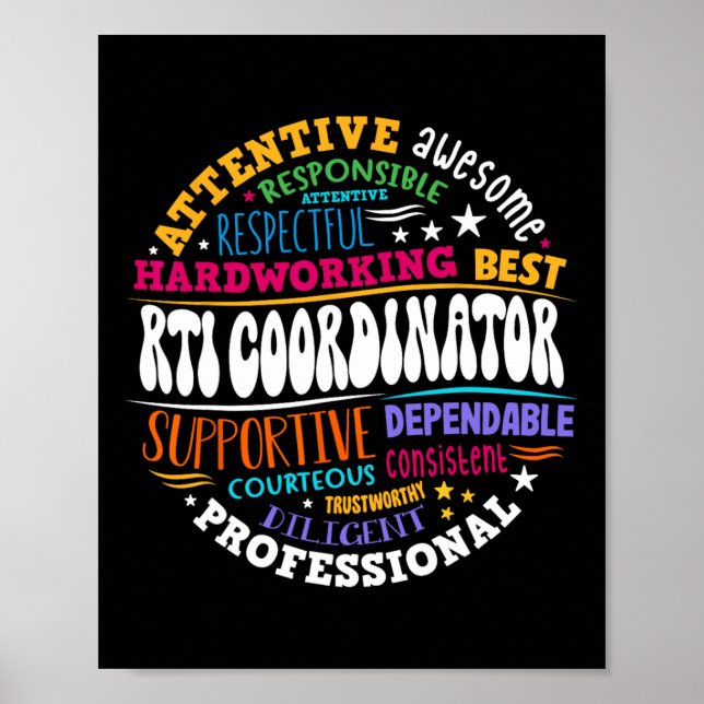RTI-Koordinator Interventionslehrer Schulteam S Poster (Vorne)