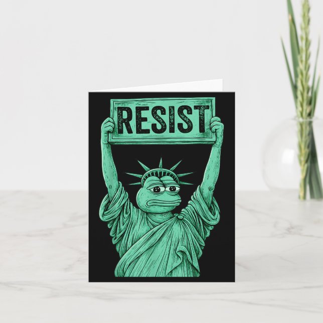 Rtland Frog Funny City Art - Rtland Frog Protest  Karte (Vorderseite)