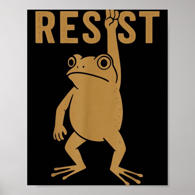 Rtland Frog Funny City Art - Rtland Frog Protest  Poster (Vorne)
