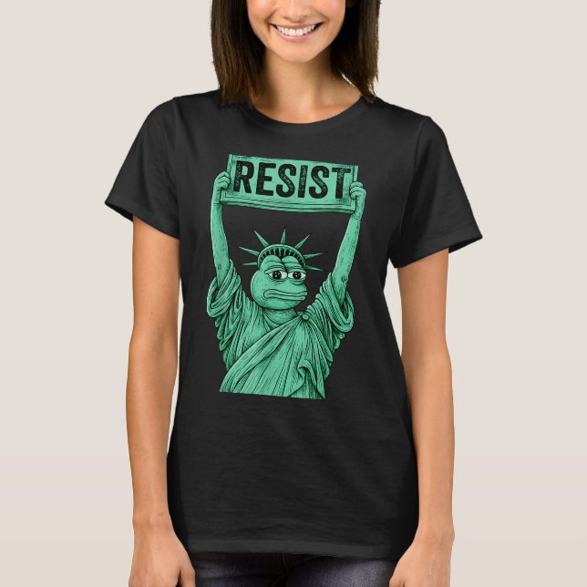 Rtland Frog Funny City Art - Rtland Frog Protest  T-Shirt (Vorderseite)