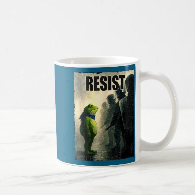 Rtland Frog Resist Suprt Democracy  Kaffeetasse (Rechts)
