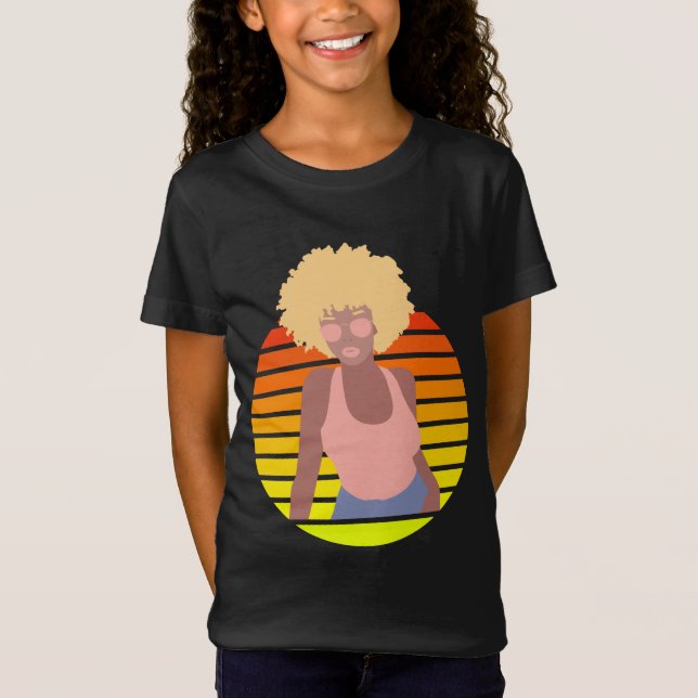 RTRO AFRO QUEEN - AFRO AMERIKANISCHE QUEEN T-Shirt (Vorderseite)