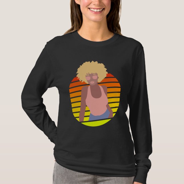 RTRO AFRO QUEEN - AFRO AMERIKANISCHE QUEEN T-Shirt (Vorderseite)