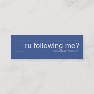 ru, der mir folgt? Twtr/FBblu Dble versah dünn mi Mini Visitenkarte