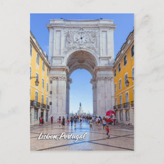 Rua Augusta Arch in Lissabon Postkarte