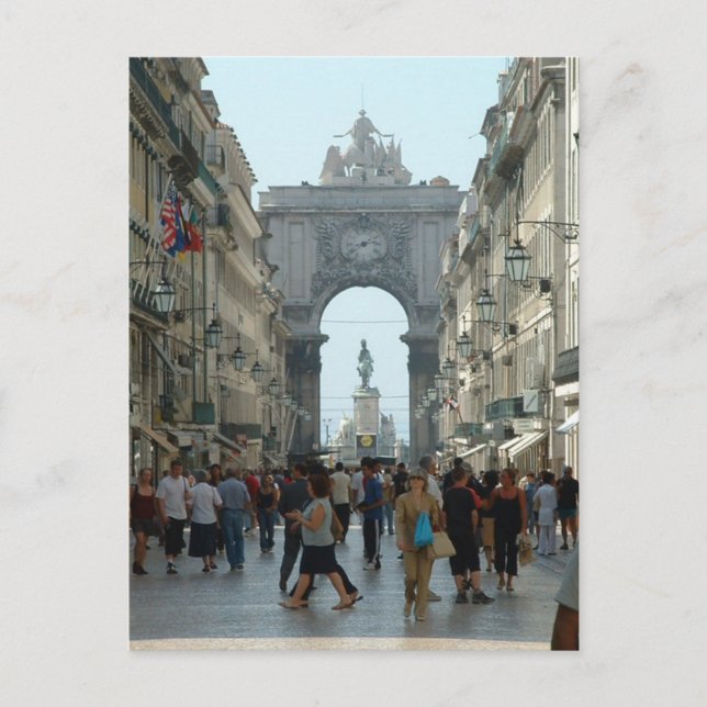 Rua Augusta - Lissabon Postkarte (Vorderseite)