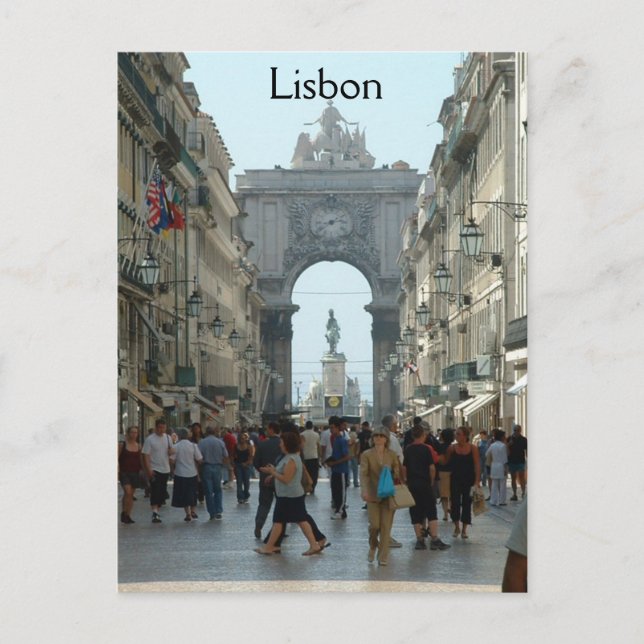 Rua Augusta - Lissabon Postkarte (Vorderseite)