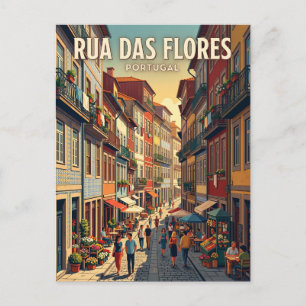 Rua das Flores Portugal Postkarte