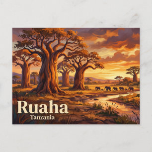 Ruaha-Nationalpark Tansania Postkarte