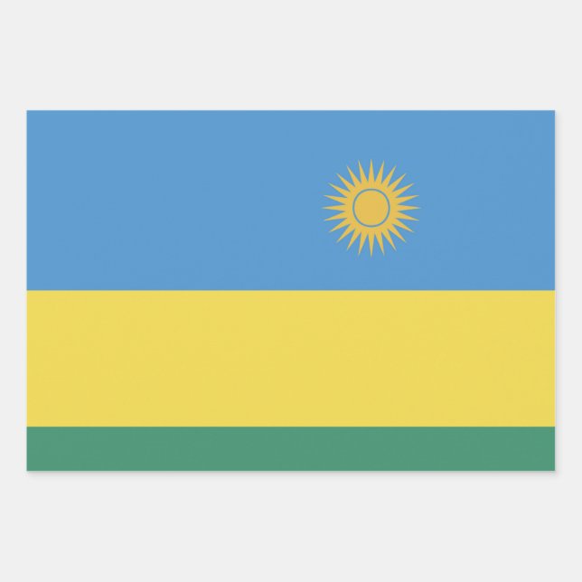 Ruanda Flag Emblem Geschenkpapier Set (Vorderseite)