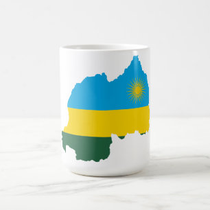 Ruanda Flag & Map Tasse