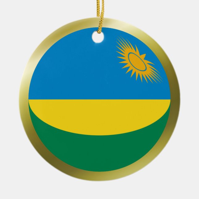 Ruanda Flag Ornament (Vorne)