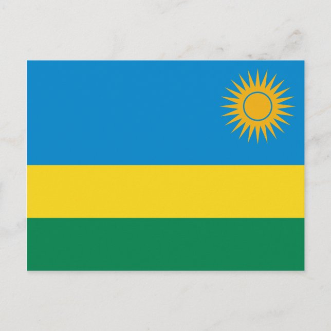 Ruanda Flag Postcard Postkarte (Vorderseite)