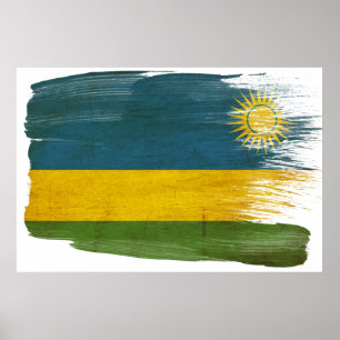 Ruanda Flag Posters Poster