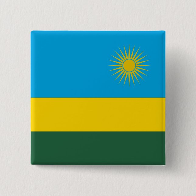 Ruanda-Flagge Button (Vorderseite)