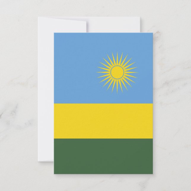 Ruanda-Flagge Dankeskarte (Vorderseite)