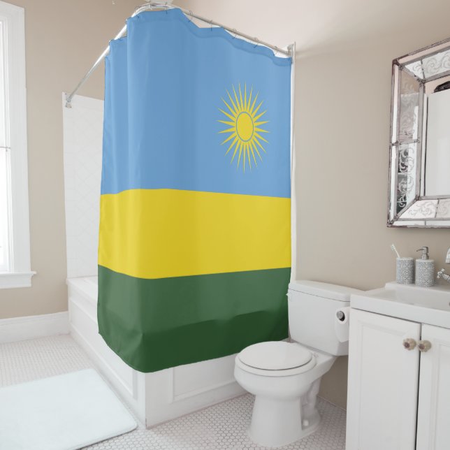 Ruanda-Flagge Duschvorhang (Beispiel)