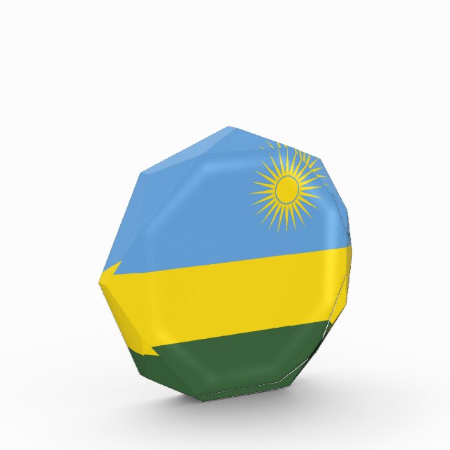 Ruanda-Flagge Fotoblock (Links)