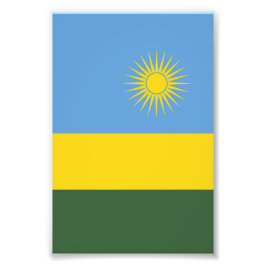Ruanda-Flagge Fotodruck
