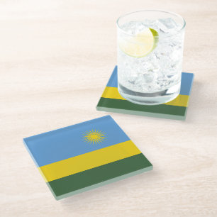 Ruanda-Flagge Glasuntersetzer