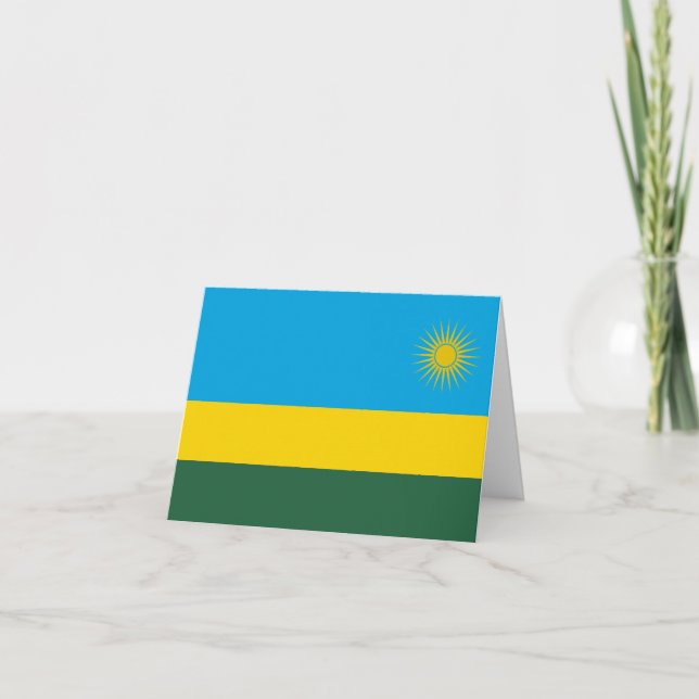 Ruanda-Flagge Karte (Vorderseite)