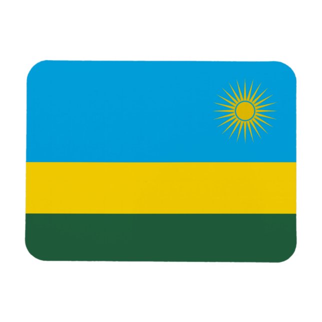 Ruanda-Flagge Magnet (Horizontal)