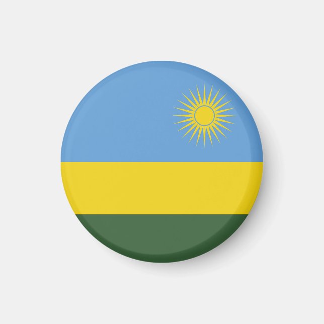 Ruanda-Flagge Magnet (Vorne)
