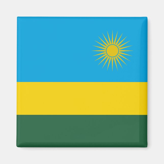 Ruanda-Flagge Magnet (Vorne)