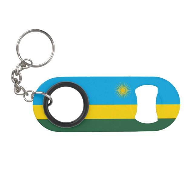 Ruanda-Flagge Mini Flaschenöffner (Vorderseite (Horizontal))