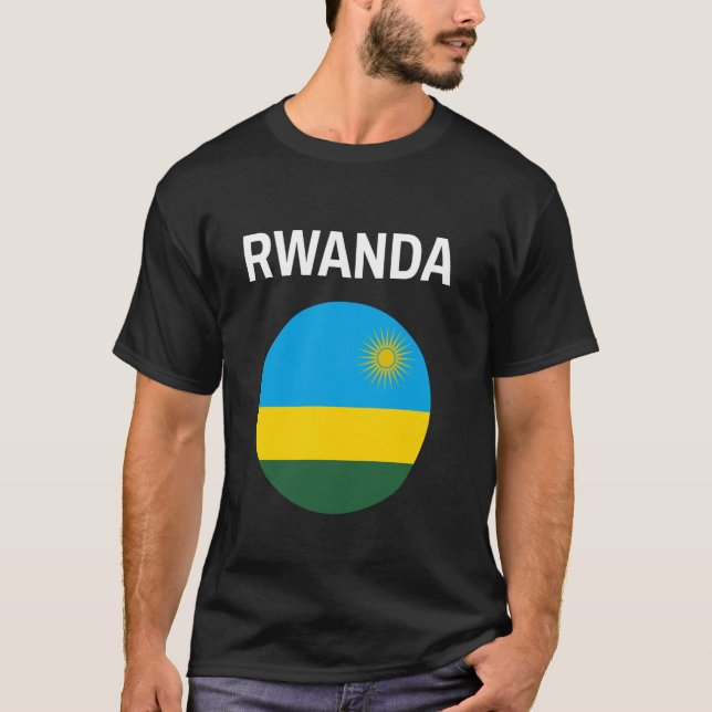 Ruanda-Flagge Modern T-Shirt (Vorderseite)