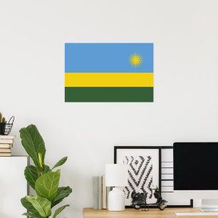 Ruanda-Flagge Poster