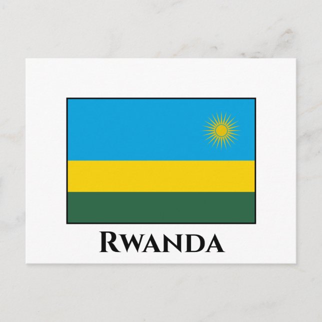 Ruanda-Flagge Postkarte (Vorderseite)