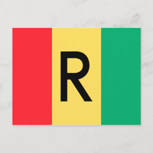 Ruanda-Flagge Postkarte
