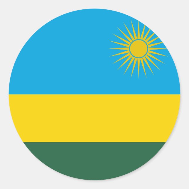 Ruanda-Flagge Runder Aufkleber (Vorderseite)