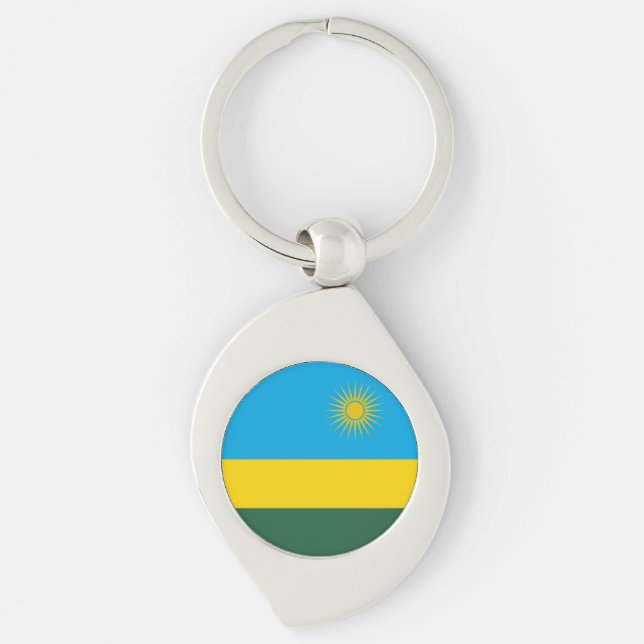 Ruanda-Flagge Schlüsselanhänger (Vorderseite)