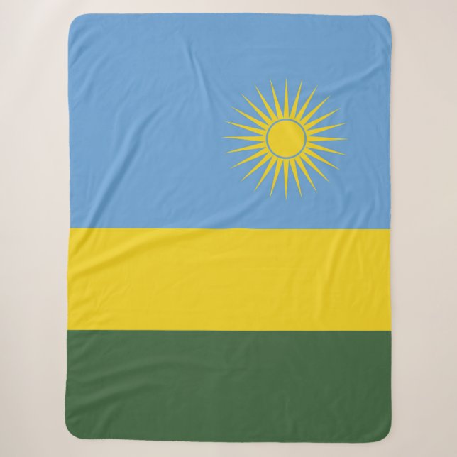 Ruanda-Flagge Sherpadecke (Vorderseite)