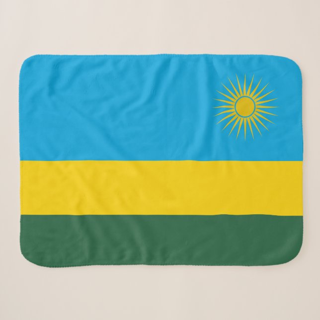 Ruanda-Flagge Sherpadecke (Vorderseite (Horizontal))