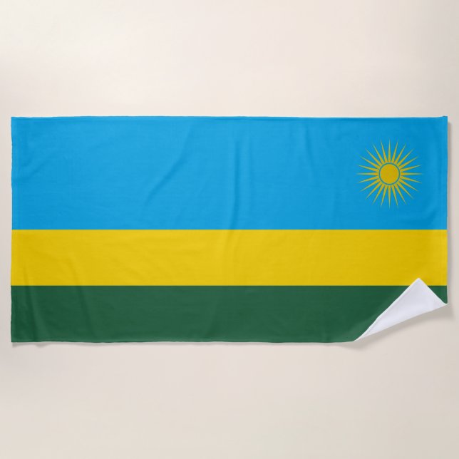 Ruanda-Flagge Strandtuch (Vorderseite)