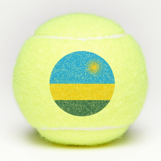 Ruanda-Flagge Tennisbälle (Vorderseite)