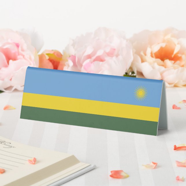 Ruanda-Flagge Tischaufsteller (In Situ (Hochzeit))