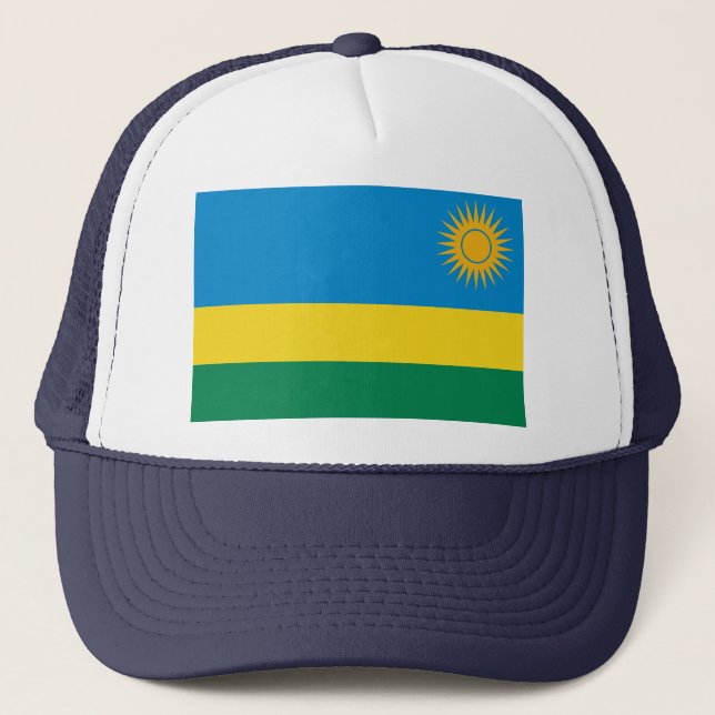 Ruanda-Flaggen-Hut Truckerkappe (Vorderseite)