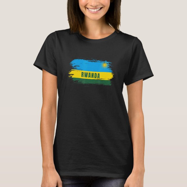 Ruanda - Länderflaggen in Ostafrika T-Shirt (Vorderseite)
