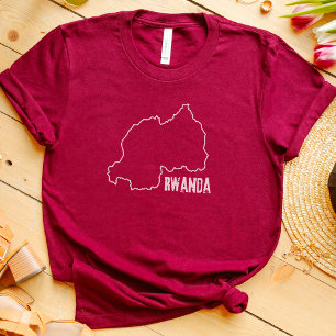 Ruanda Landkarte Ruanda Grenze Land T-Shirt