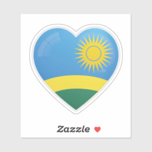 Ruanda-Liebesicon-Sticker Aufkleber