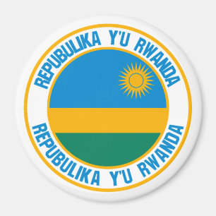 Ruanda Round Emblem Magnet