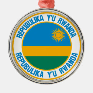 Ruanda Round Emblem Ornament Aus Metall