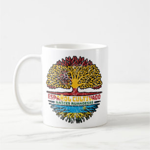 Ruanda Ruanda Spanisch Tree Roots Flag Spanien Kaffeetasse