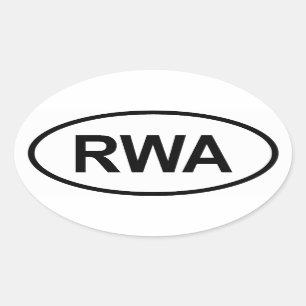 Ruanda "RWA " Ovaler Aufkleber